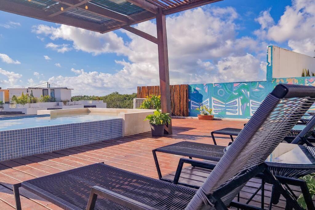 Ferienwohnung Eco-Friendly And Modern Loft 4 By Noox Tulum Exterior foto
